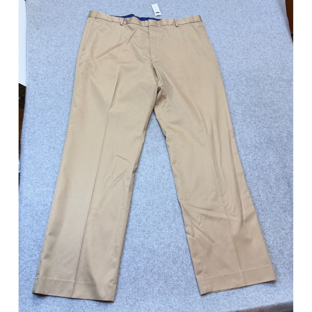 Banana Republic Men Dress Pants 42x35 Khaki Non‎ Iron Slim Fit Cotton